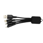 Usb Cable with LED Light Up 4 in 1 Black - Image 2