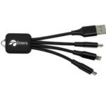 Usb Cable with LED Light Up 4 in 1 Black - Image 3