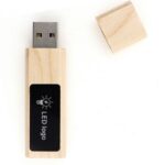 Wooden USB light-up logo