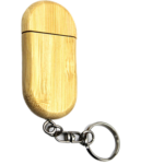 Wooden USB with Ring Natural