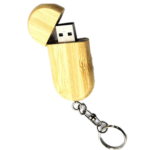 Wooden USB with Ring Natural - Image 2