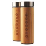 Double Wall Bamboo Flask- 450ml - Image 2