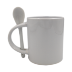 Mug White Sublimation with Spoon - Image 2