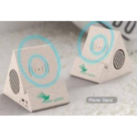 Wheat straw Bluetooth Speaker with Wireless Charger 10W and Phone Stand - Image 2