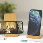Bamboo Wireless Charger Mobile Stand - Image 2